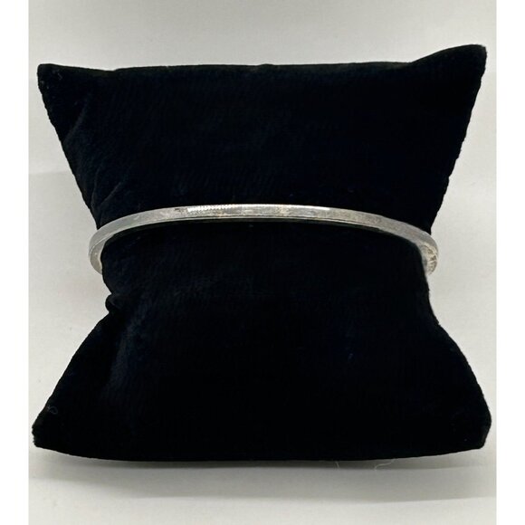 Vintage Taxco MX Silver-Tone & Abalone Inlay Cuff Bracelet Size 6.5 - Picture 7 of 9